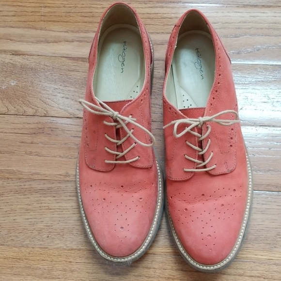 Halogen Shoes - Halogen Lindy Coral Nubuck Oxford Shoes